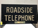 BELL SYSTEM ROADSIDE TELEPHONE METAL SIGN