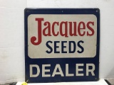 JACQUES SEEDS DEALER METAL SIGN