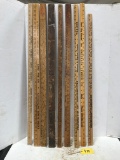 BUNDLE OF LOCAL WESTERN ILLLINOIS YARD STICKS