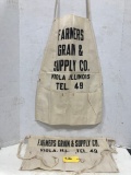 (2) FARMER'S GRAIN & SUPPLY APRON & NAIL POUCH