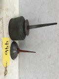 INTERNATIONAL HARVESTER OIL CAN & MINIATURE UNMARKED OIL CAN