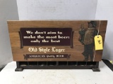 OLD STYLE LAGER WOOD ADVERTISING CABINET