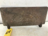 JOHN DEERE MOLINE, IL CAST IRON TOOL BOX LID