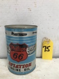 PHILLIPS 66 AVIATION ENGINE OIL TIN QUART CAN