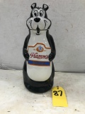 HAMM'S BEER BEAR CERAMIC QUART DECANTER DATED 1972