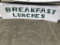 BREAKFAST AND LUNCHES SIGN