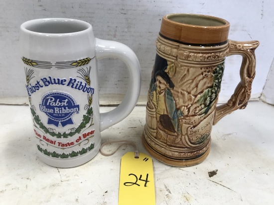 PR BEER STEINS 1 JAPAN 1 PABST