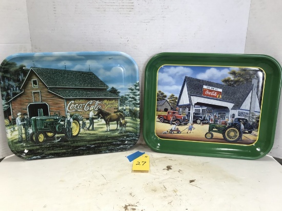 PR OF RETRO COCA COLA TRAYS