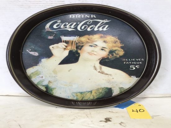 OVAL 1981 COCA COLA SERVING TRAY