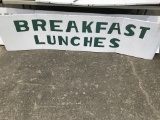 BREAKFAST AND LUNCHES SIGN