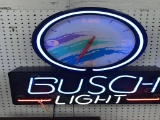 BUSCH LIGHT NEON CLOCK SIGN