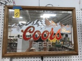 COORS BEER LIGHTED MIRROR SIGN