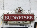 BUDWEISER ON DRAUGHT LIGHTED SIGN
