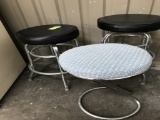 3 SINGLE METAL BAR STOOLS