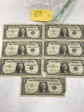 (7) 1957 SERIES $1.00 SILVER CERTIFICATES