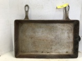 UNUSUAL DOUBLE HANDLED CAST SKILLET