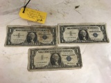(3) 1957 $1 SILVER CERTIFICATES - STAR NOTES