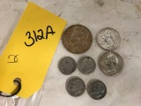 LOT OF VARIOUS SILVER COINS