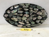 VINTAGE ROUND ABALONE SHELL TRAY