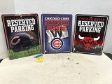 RESERVED PARKING SIGNS BULLS CUBS BEARS