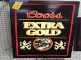 COORS EXTRA GOLD LIGHTED SIGN