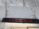BILLARDS TABLE RED DOG HANGING LIGHT