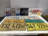 ASSORTED 11 ILLINOIS LICENSE PLATES 80'S AND 90'S