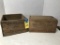 (2) WOOD SHIPING CRATES - STROMBERG MOTOR DEVISES & T KINGSFORD & SON