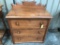 WALNUT COMMODE W/SLIDING TOWEL BAR