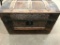 ANTIQUE CAMEL BACK TRUNK W/ TRAY