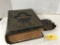 (2) 19TH CENTURY LEATHER CLAD BIBLES