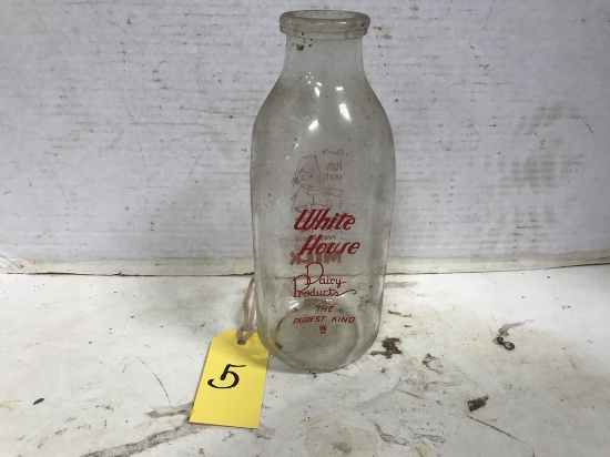 WHITE HOUSE DAIRY PRODUCTS QUART MILK BOTTLE