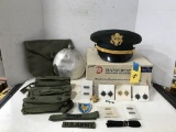 BANCROFT MILITARY HEADWARE & OTHER US ARMY ITEMS