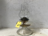 PRESSED GLASS OIL LAMP