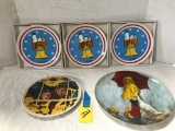 (4) VARIOUS COLLECTOR PLATES - NORMAN ROCKWELL & OTHERS