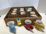 BOX OF (13) 1970'S & 80'S FRANKOMA ELEPHANT & DONKEY MUGS