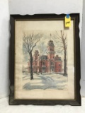 VINTAGE FRAMED PAUL NORTON WATER COLOR PRINT