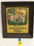 CLASSIC STRAIGHT 8 WALKER'S DeLUXE WHISKEY FRAMED BUBBLE SIGN
