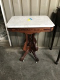 VICTORIAN WALNUT MARBLE TOP TABLE