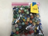 ASSORTED ANTIQUE AKRO AGATE MARBLES