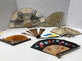 (6) VARIOUS VINTAGE HAND FANS