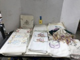 FLAT OF MANY VINTAGE TATTED LINENS