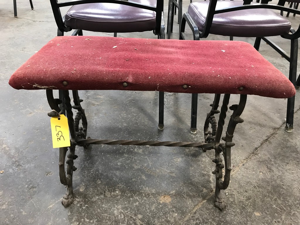Cast Iron Vanity Bench Estate Personal Property Furniture