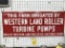 PORCELAIN WESTERN TUBINE PUMP SIGN