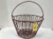 RED METAL EGG BASKET