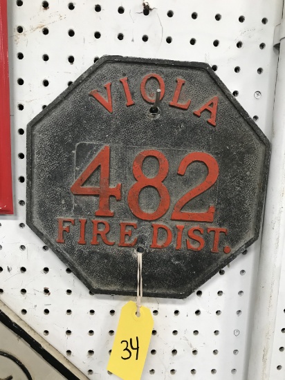 VIOLA FIRE DISTRICT 482 MARKER PLAQUE