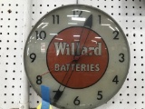 WILLARD BATTERIES ELECTRIC  BUBBLE CLOCK