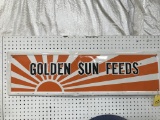 GOLDEN SUN FEEDS TIN SIGN