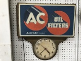 AC OIL FILTER LIGHTED CLOCK