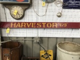 WOODEN HARVESTER 69 SIGN